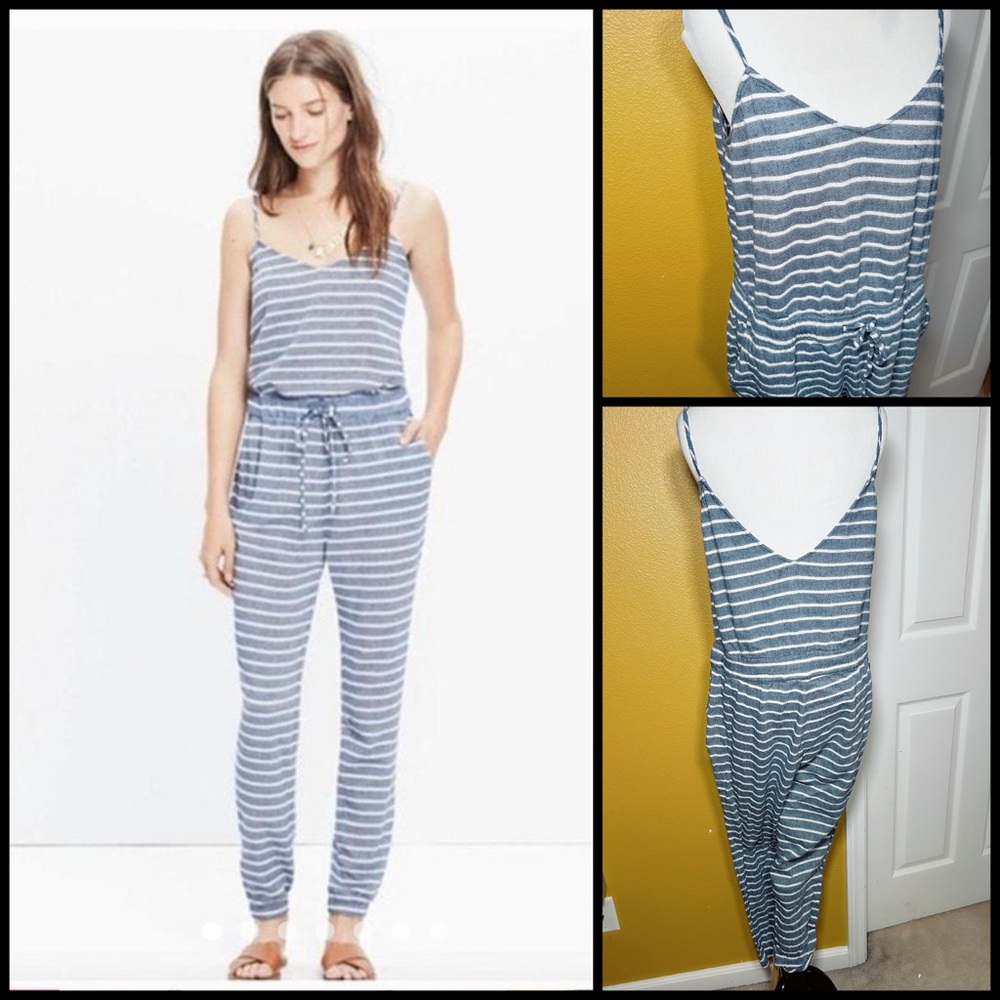 MADEWELL, Bondi cover up, stripy jumpsuit!!